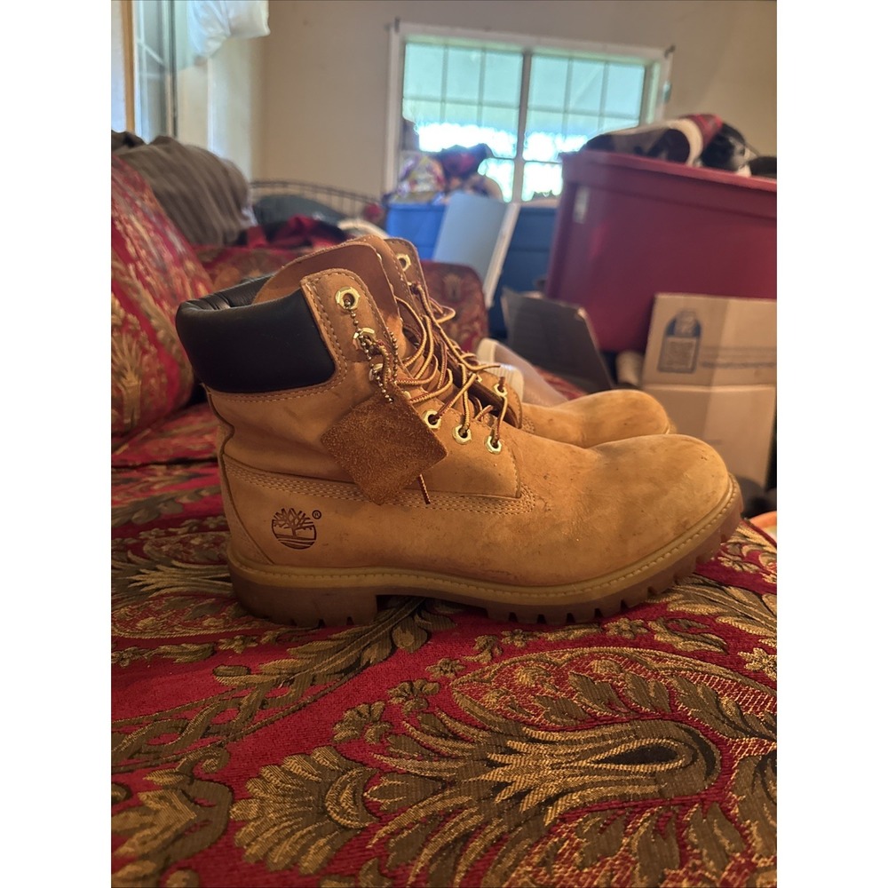 Mens Timberland 6-Inch Premium Wheat Waterproof Boot Size 7